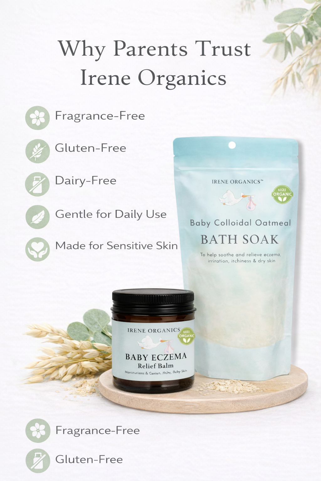 Baby Colloidal Oatmeal Bath Soak by Irene Organics