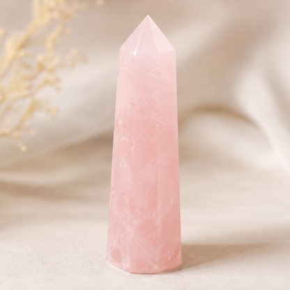 Rose Quartz Tower Point (Self-Love and Friendship)  DestGlow