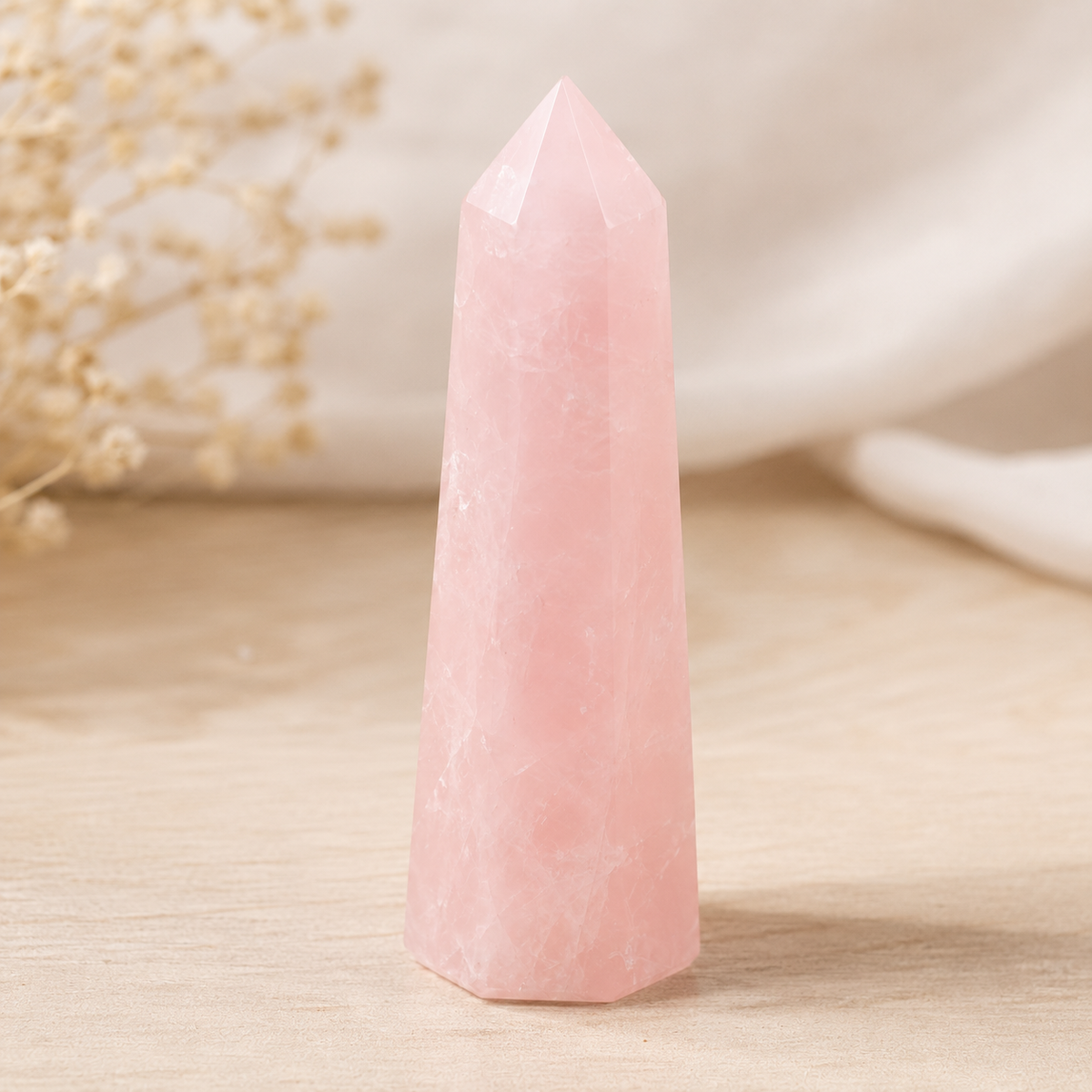 Rose Quartz Tower Point (Self-Love and Friendship)  DestGlow