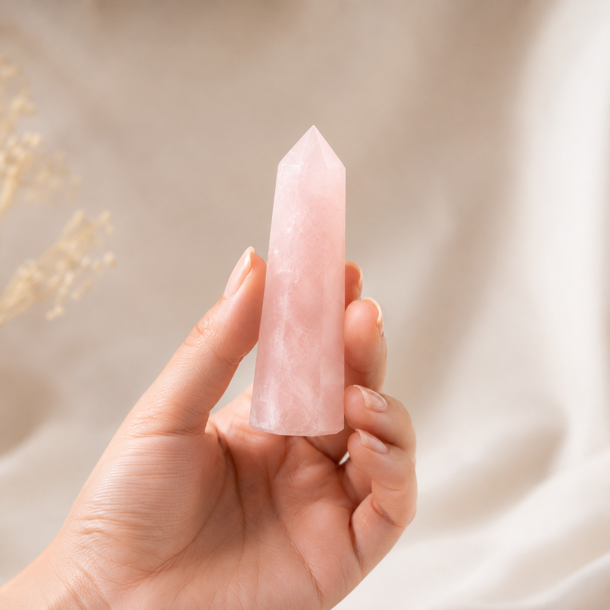Rose Quartz Tower Point (Self-Love and Friendship)