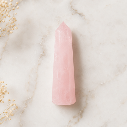 Rose Quartz Tower Point (Self-Love and Friendship)  DestGlow