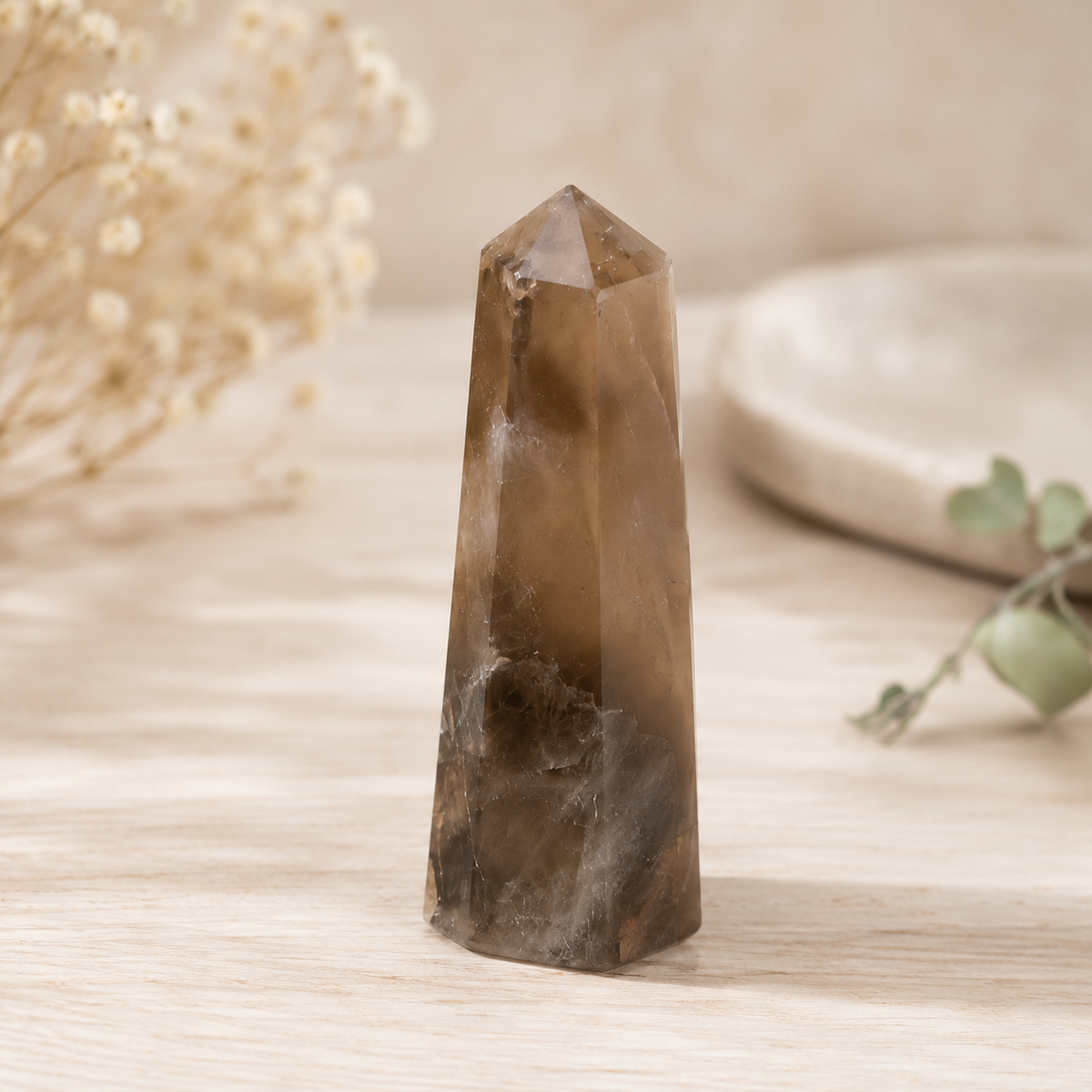 Smokey Quartz Tower Point (Emotional Calmness and Depression)