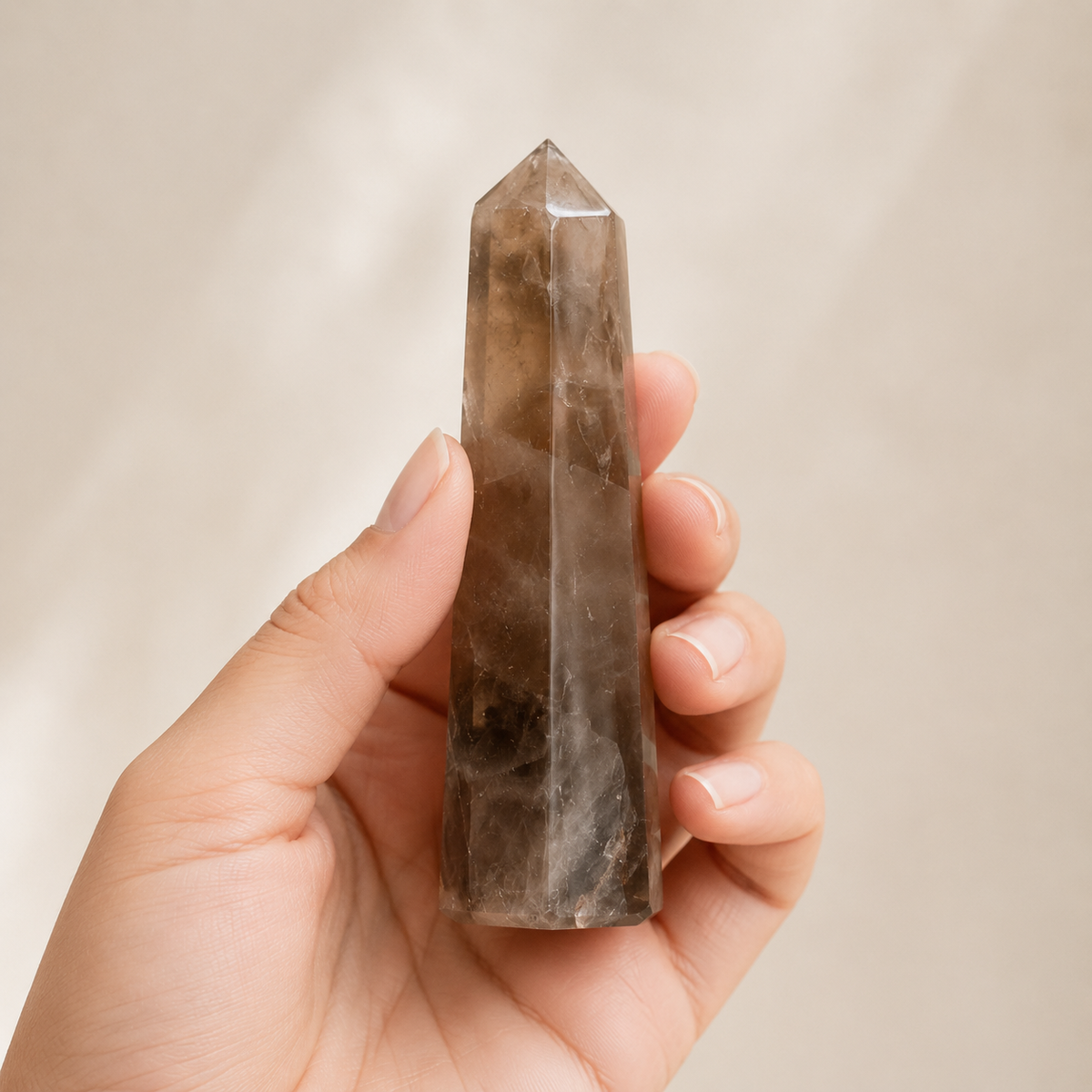 Smokey Quartz Tower Point (Emotional Calmness and Depression)