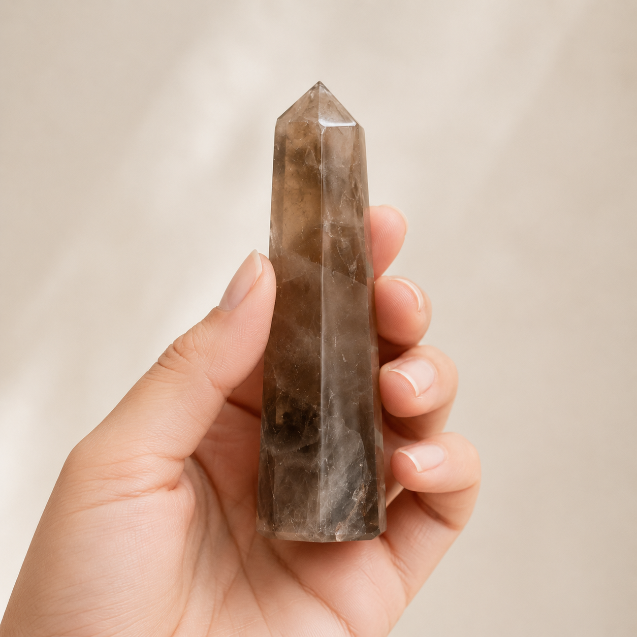 Smokey Quartz Tower Point (Emotional Calmness and Depression)