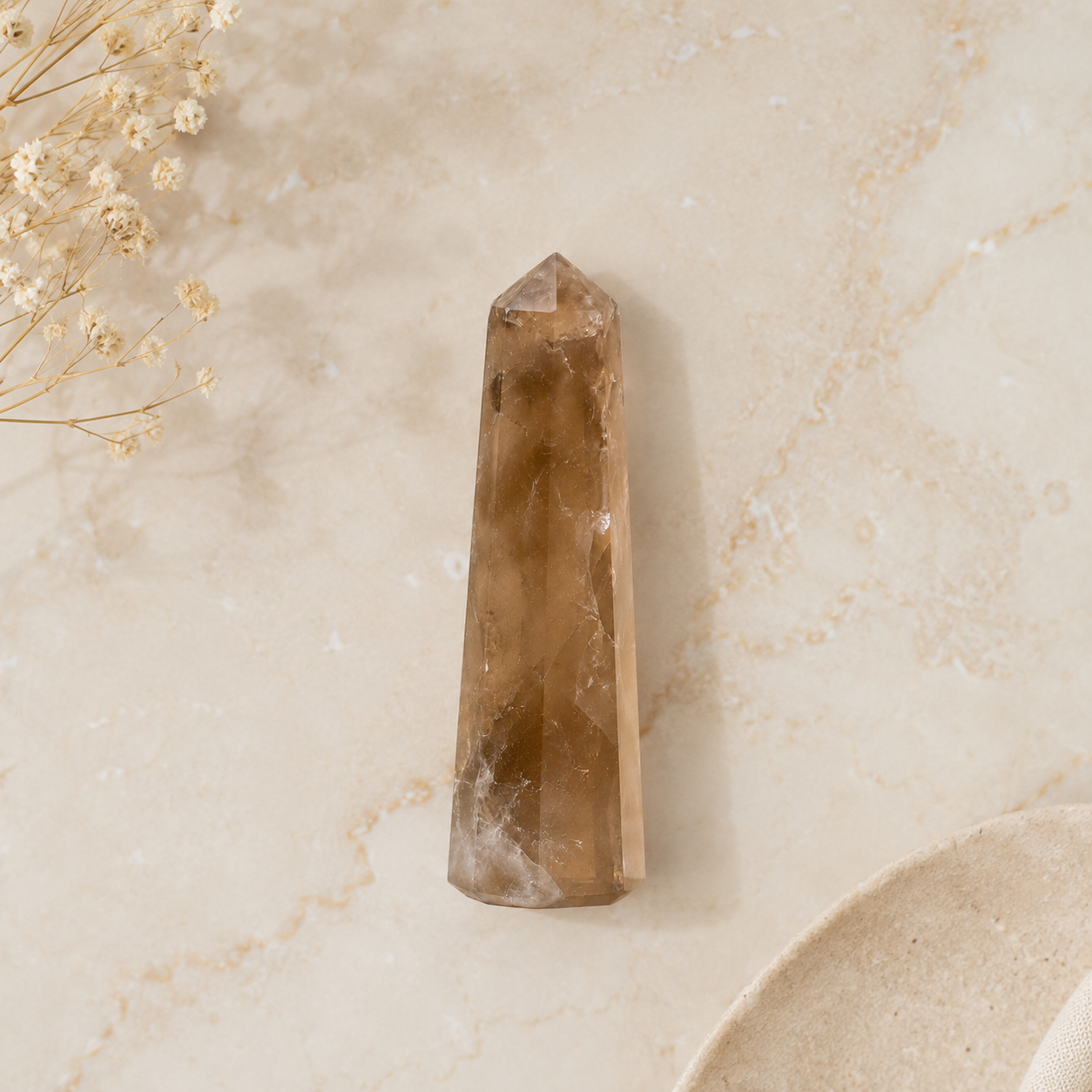 Smokey Quartz Tower Point (Emotional Calmness and Depression)