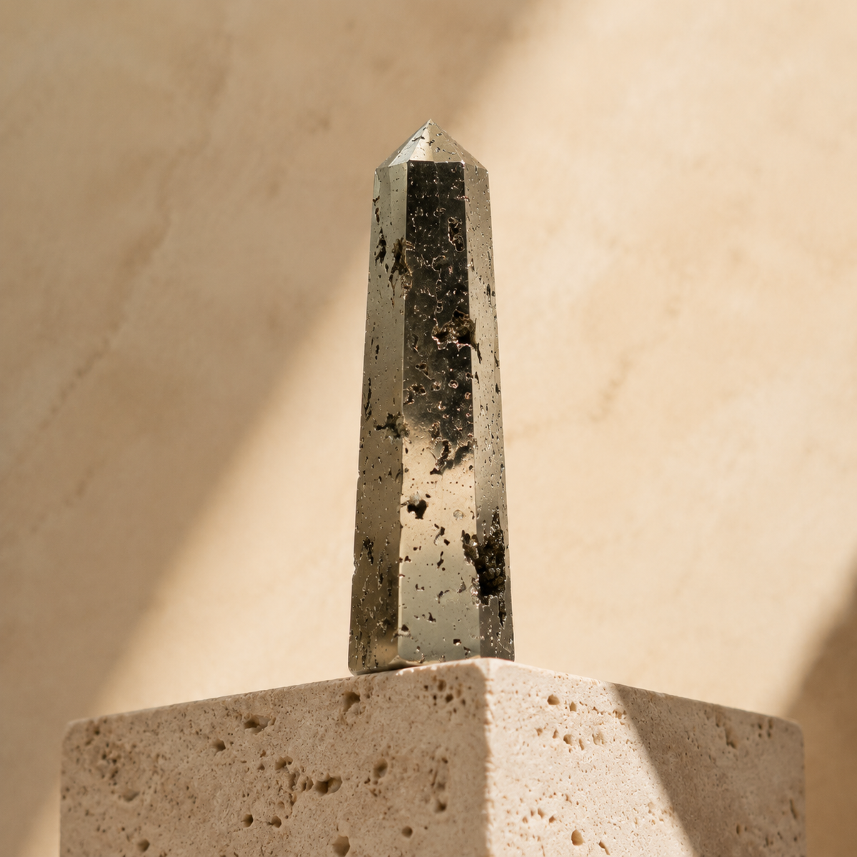 Pyrite Druzy Tower Point (Memory and Wealth)  DestGlow