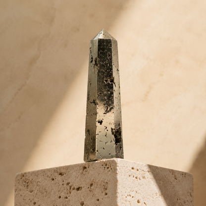 Pyrite Druzy Tower Point (Memory and Wealth)  DestGlow