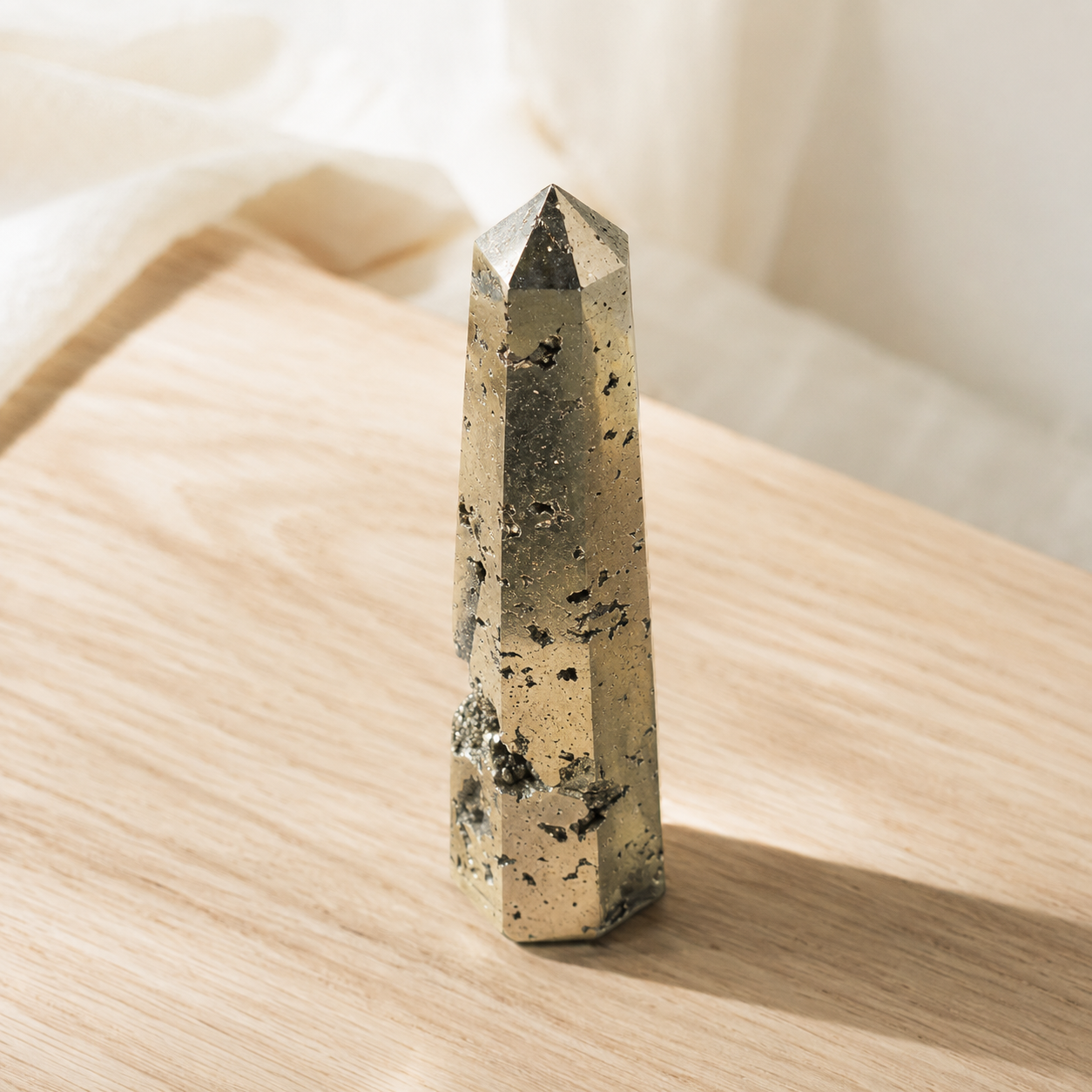 Pyrite Druzy Tower Point (Memory and Wealth)  DestGlow