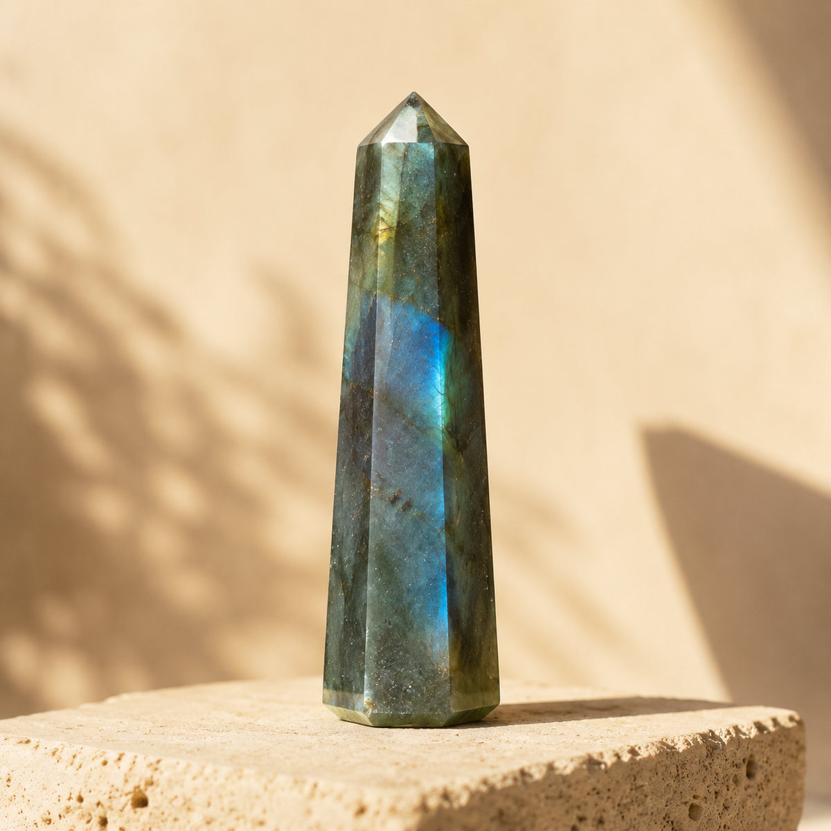 Labradorite Tower Point ( Intuition and Spiritual Enlightenment)  DestGlow