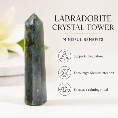 Labradorite Tower Point ( Intuition and Spiritual Enlightenment)  DestGlow