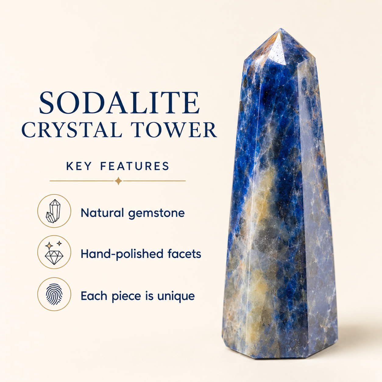 Sodalite Tower Point (Self-Esteem and Self-Acceptance)  DestGlow