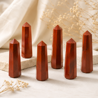 Red Jasper Tower USA (Tranquility and Sense of Grounding)  DestGlow