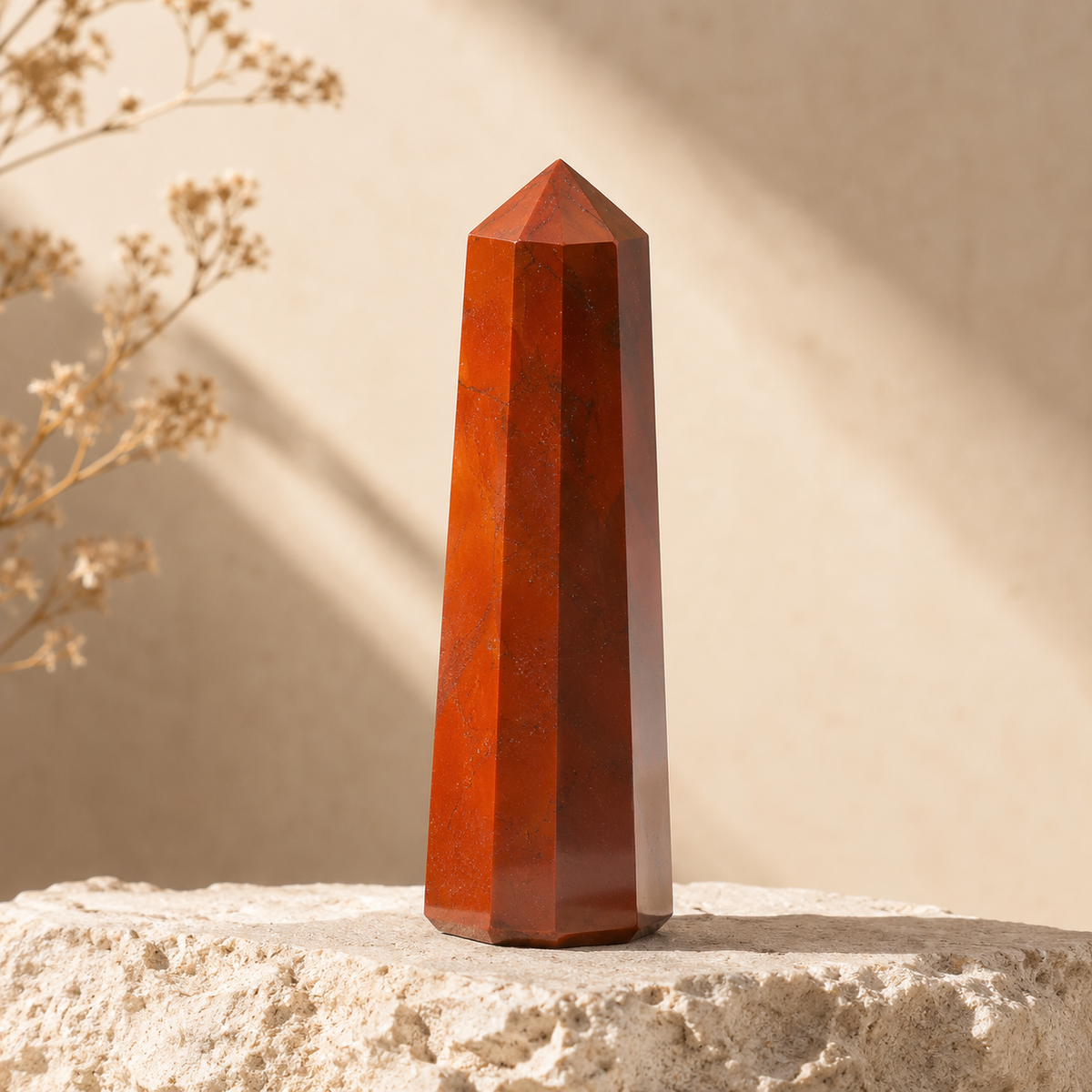 Red Jasper Tower USA (Tranquility and Sense of Grounding)  DestGlow