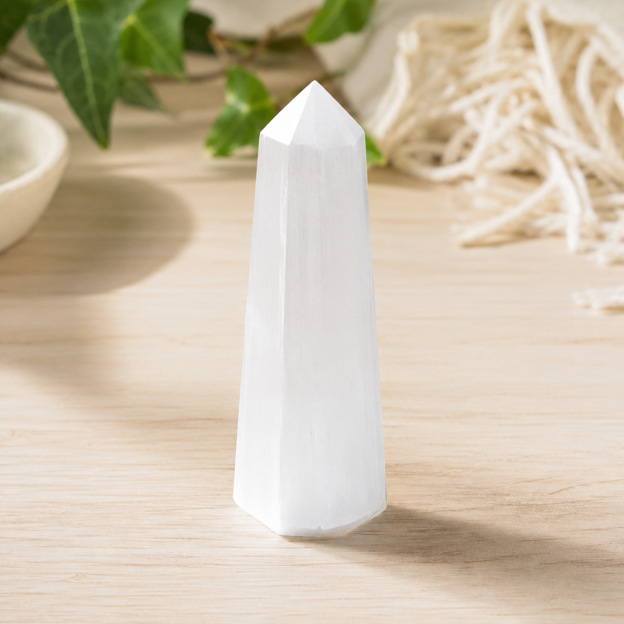 Selenite Tower Point (Insight and Flexibility)  DestGlow