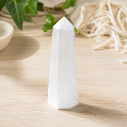 Selenite Tower Point (Insight and Flexibility)  DestGlow