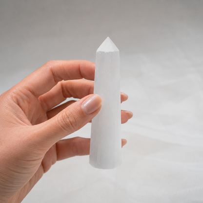 Selenite Tower Point (Insight and Flexibility)  DestGlow
