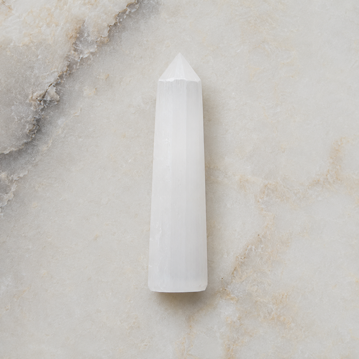 Selenite Tower Point (Insight and Flexibility)  DestGlow
