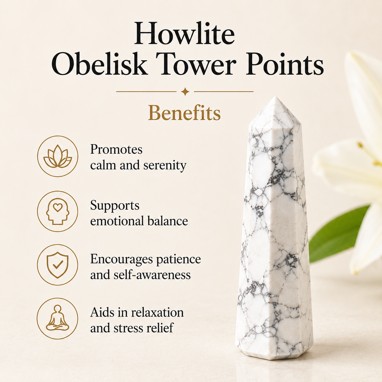 Howlite Tower Point (Knowledge and Communication)  DestGlow