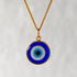 PERIMADE Turkish Evil Eye Pendant Necklace Charm, Blue Glass Evil Eye Bracelet Electroplated Gold Charm  DestGlow