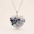Natural Rainbow Moonstone Crystal Heart Pendant, Genuine Heart Shaped Necklaces  DestGlow