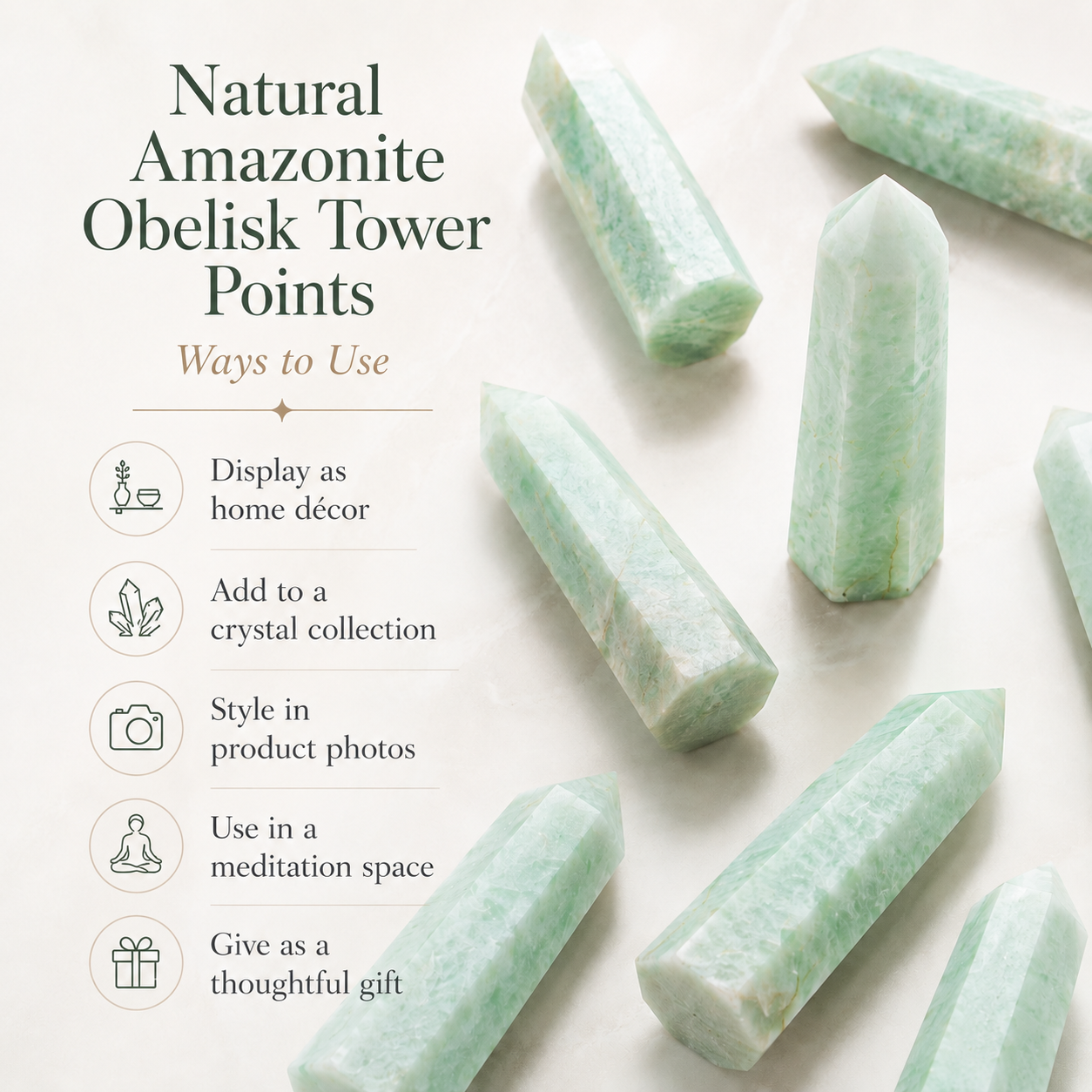 Amazonite Tower Point (Anxiety and Clarity)