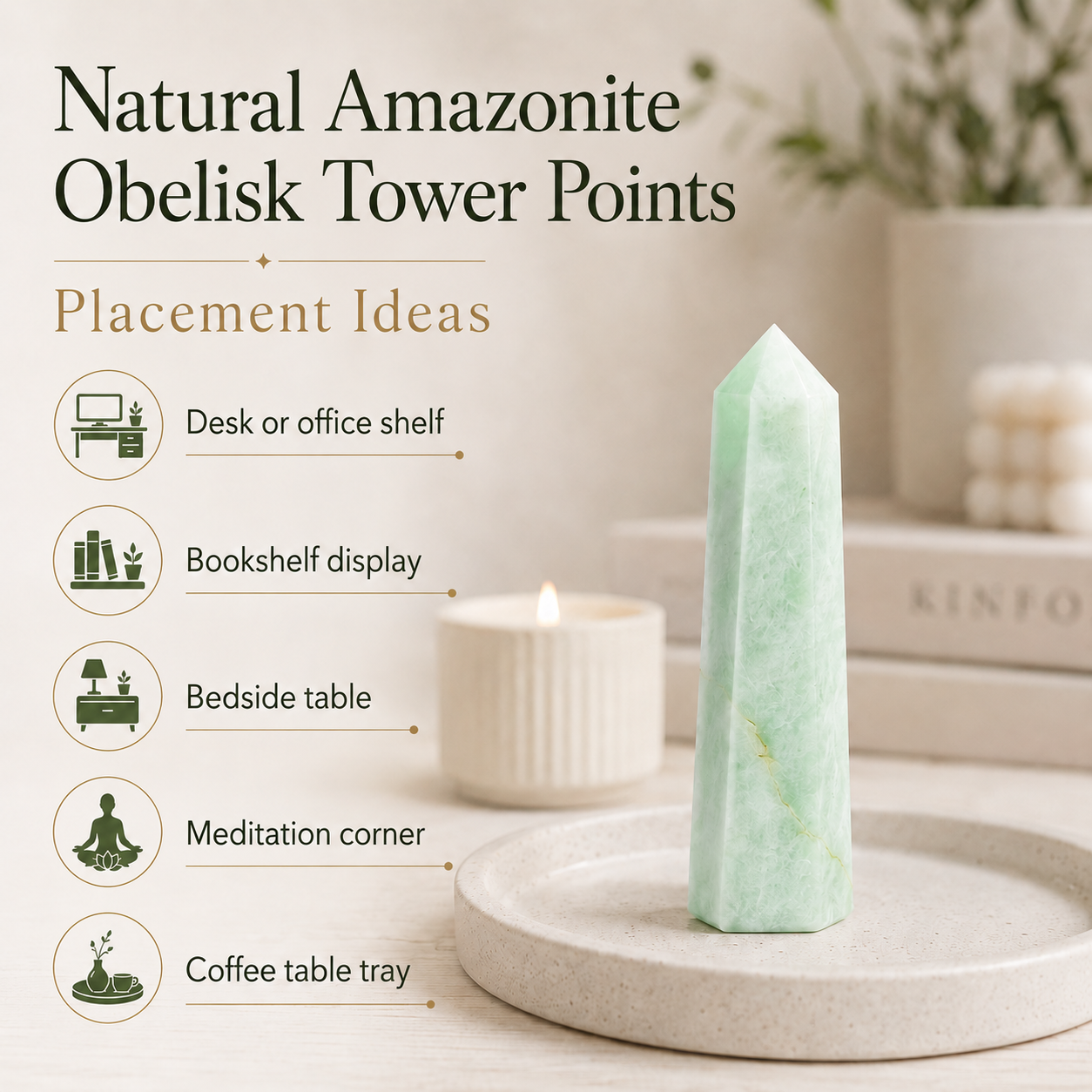 Amazonite Tower Point (Anxiety and Clarity)