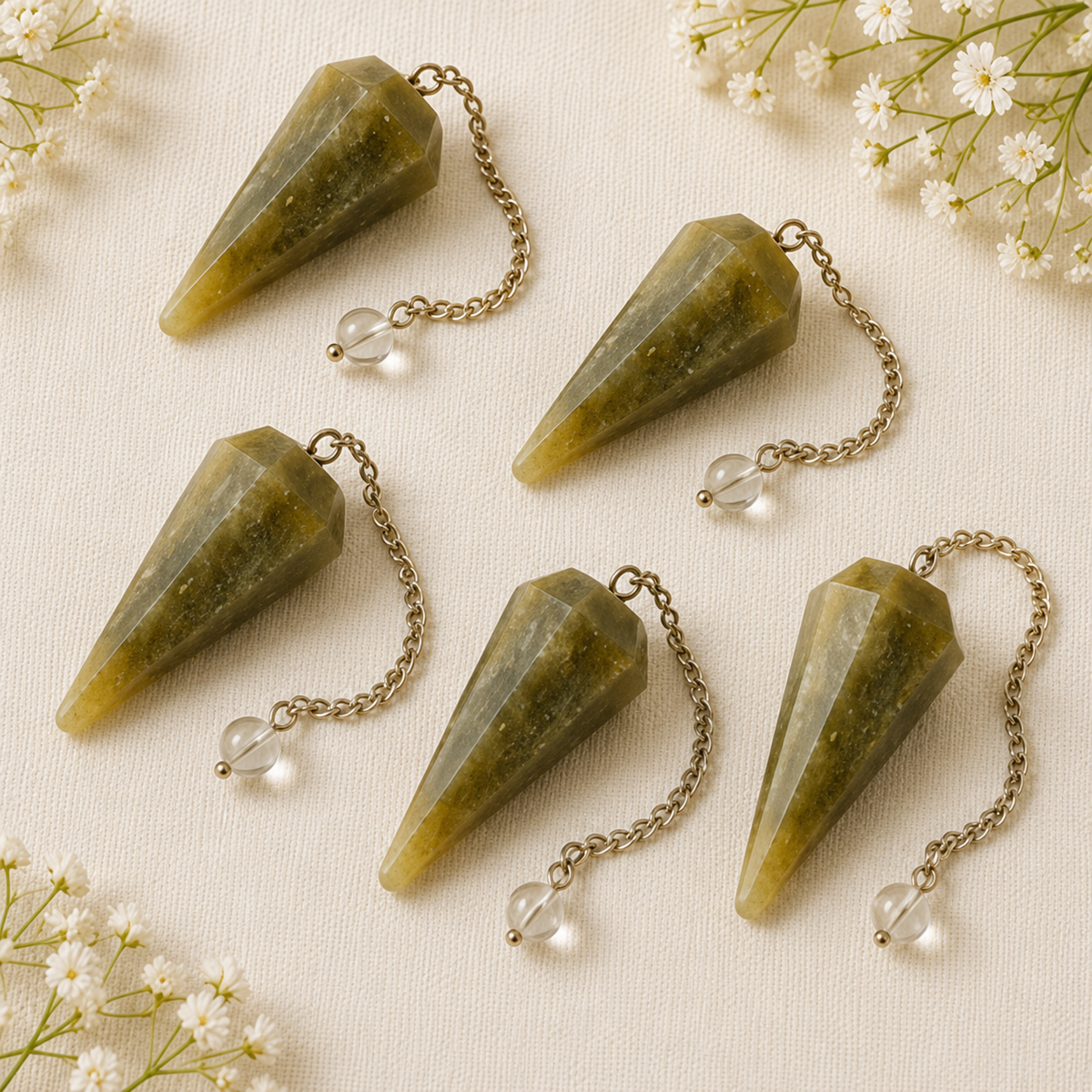 Green Aventurine Pendulum (Cleansing and Stress Relief)