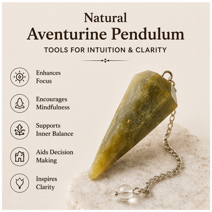 Green Aventurine Pendulum (Cleansing and Stress Relief)