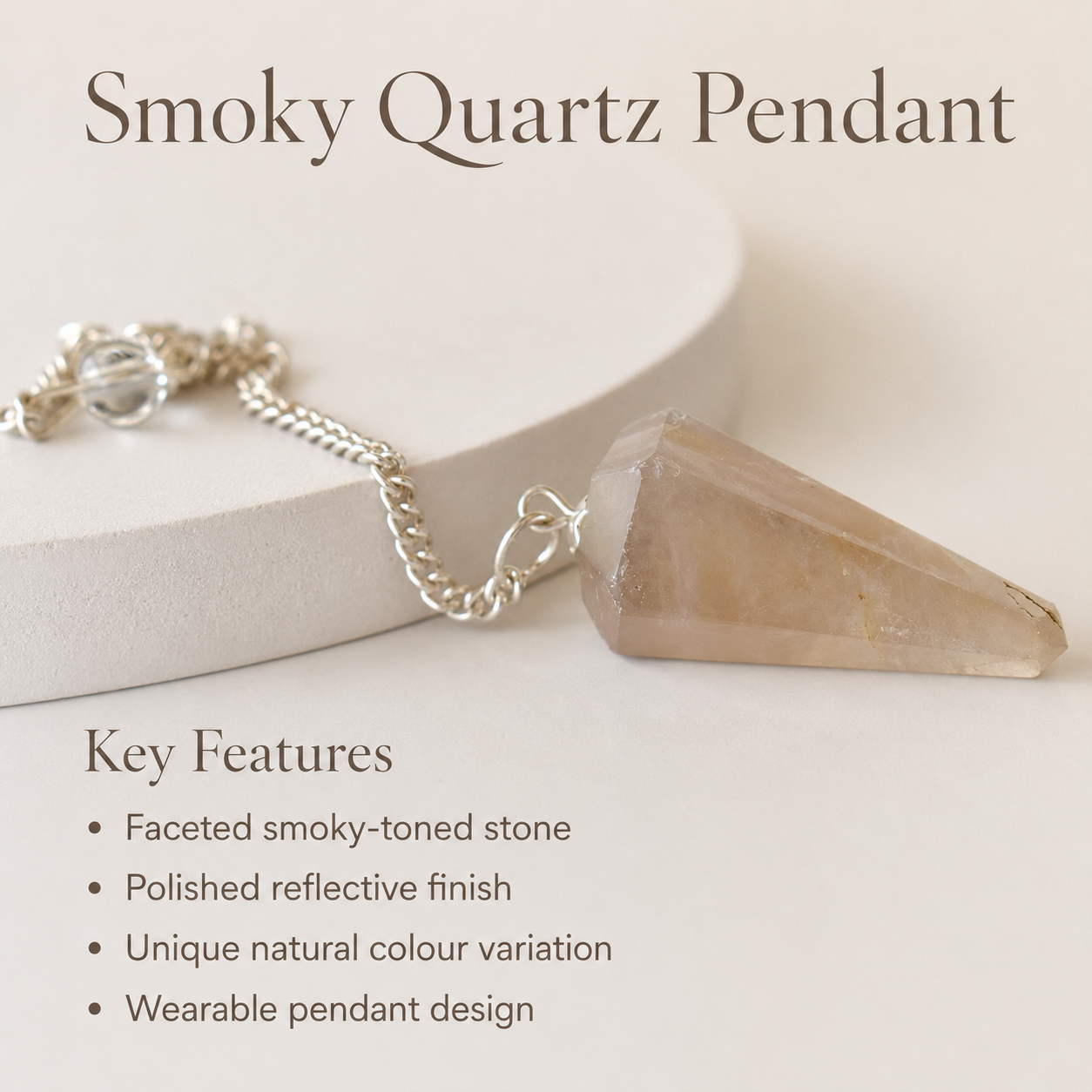 Smokey Quartz Pendulum (Expanded Awareness and Channeling)  DestGlow
