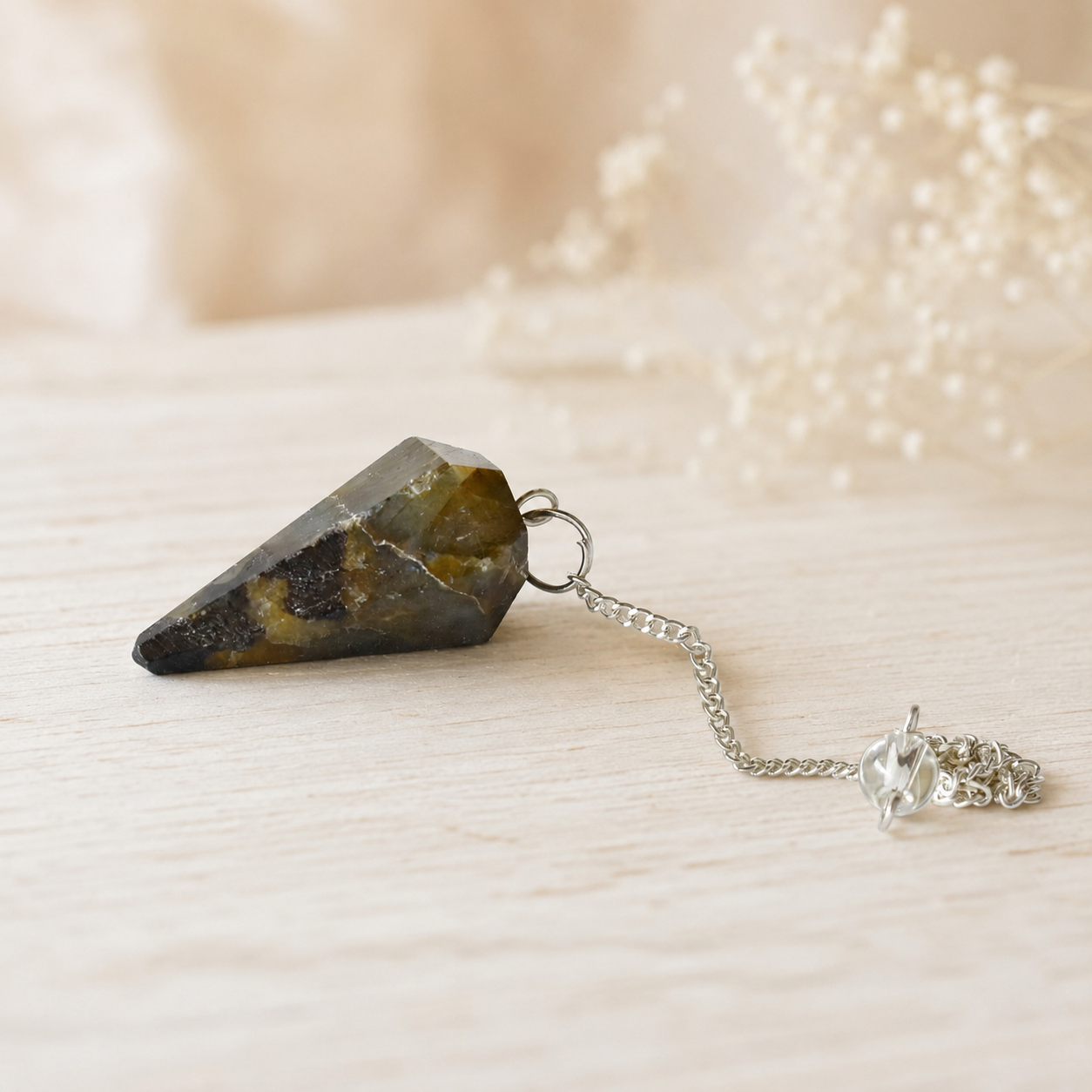 Labradorite Pendulum (Synchronicity and Protection)  DestGlow