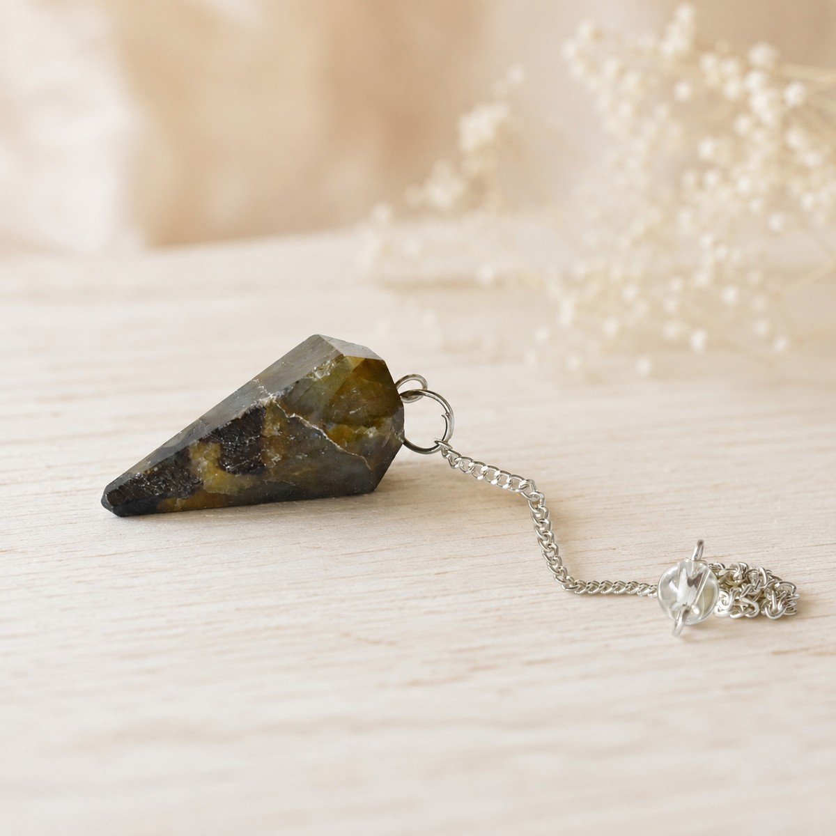 Labradorite Pendulum (Synchronicity and Protection)  DestGlow