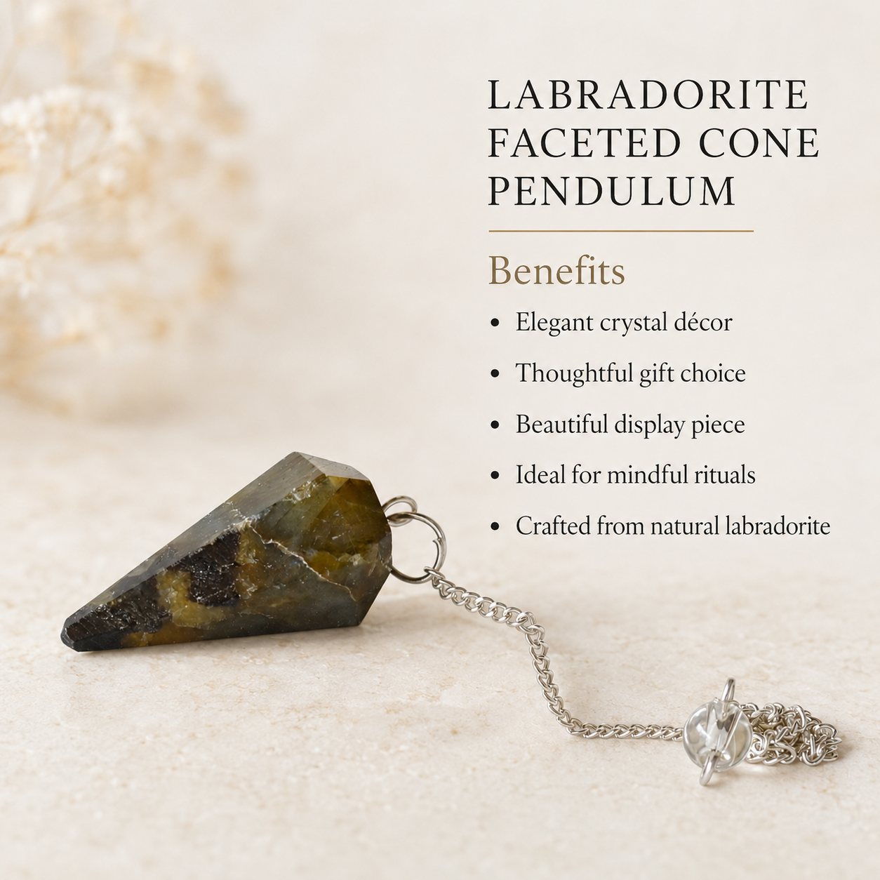 Labradorite Pendulum (Synchronicity and Protection)  DestGlow