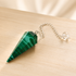 Malachite Faceted Hexagon Pendulum, Crystal Pendulum  DestGlow