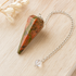 Unakite Faceted Hexagon Pendulum, Crystal Pendulum  DestGlow