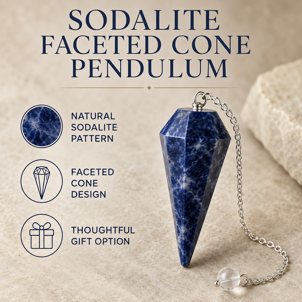 Sodalite Pendulum (Intuition and Truth)  DestGlow