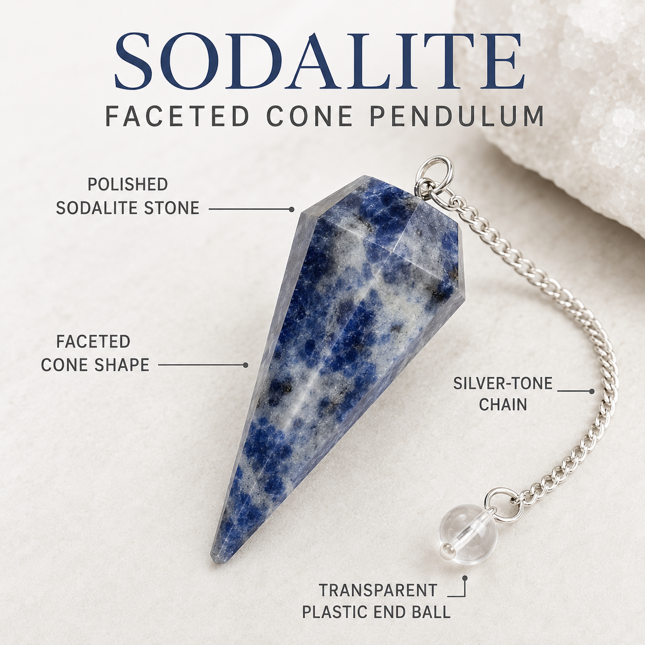 Sodalite Pendulum (Intuition and Truth)  DestGlow