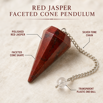 Red Jasper Pendulum (Generosity and Manifestation )  DestGlow