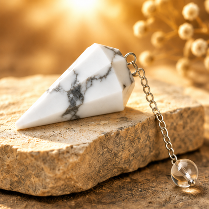 Howlite Pendulum (Inspiration and Balance)
