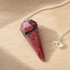 Rhodonite Faceted Hexagon Pendulum, Crystal Pendulum  DestGlow