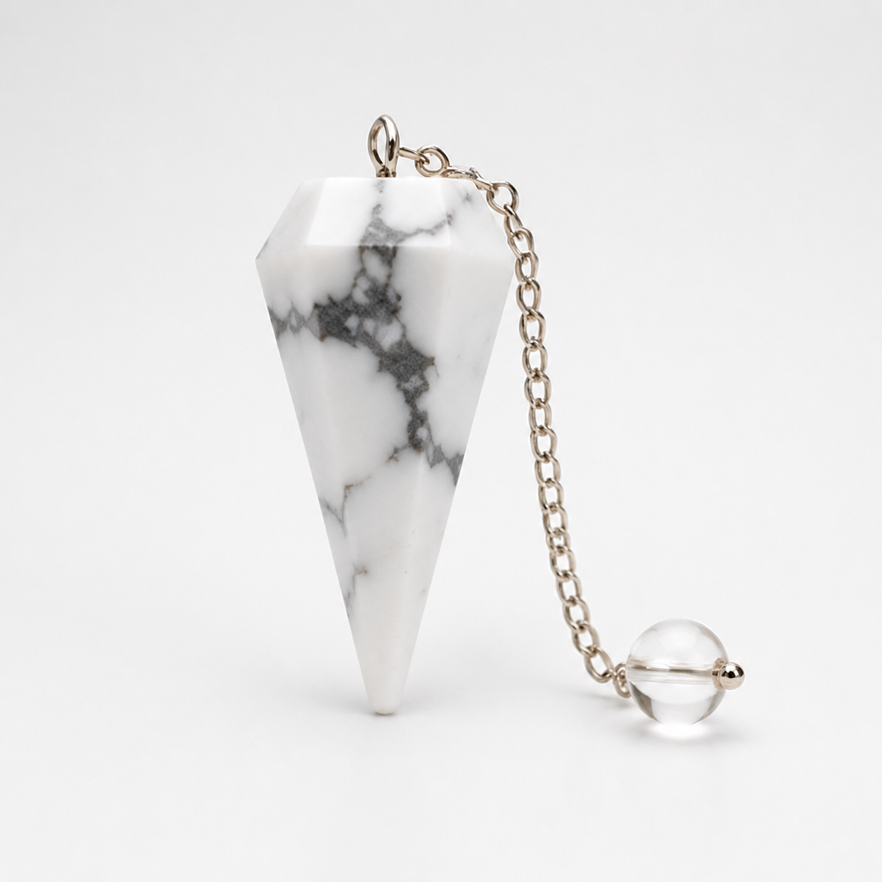 Howlite Pendulum (Inspiration and Balance)  DestGlow