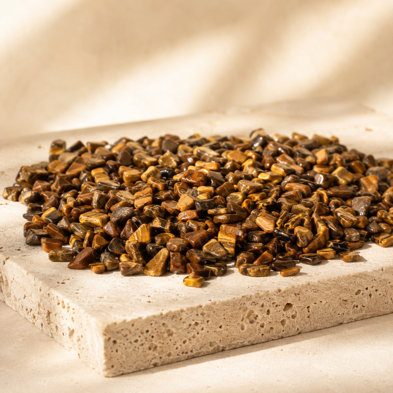 Tiger Eye Gemstone Chips (Protection and Willpower)