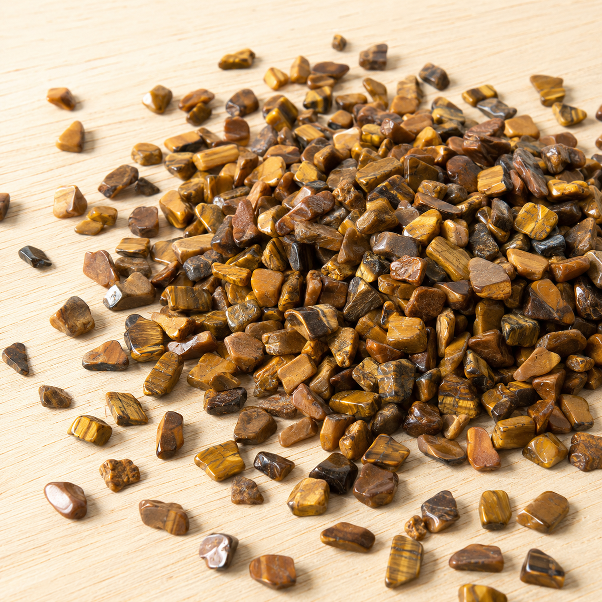Tiger Eye Gemstone Chips (Protection and Willpower)