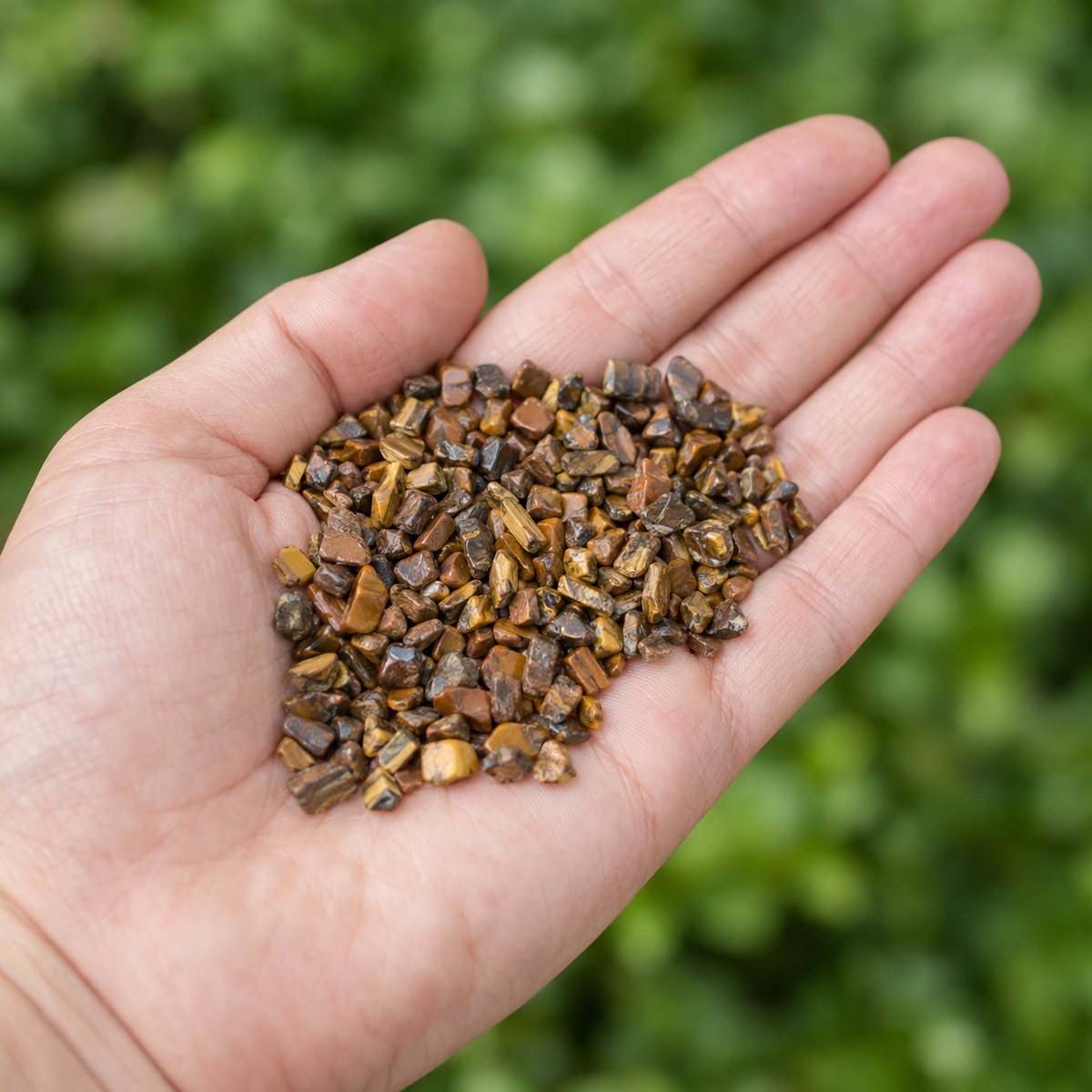 Tiger Eye Gemstone Chips (Protection and Willpower)
