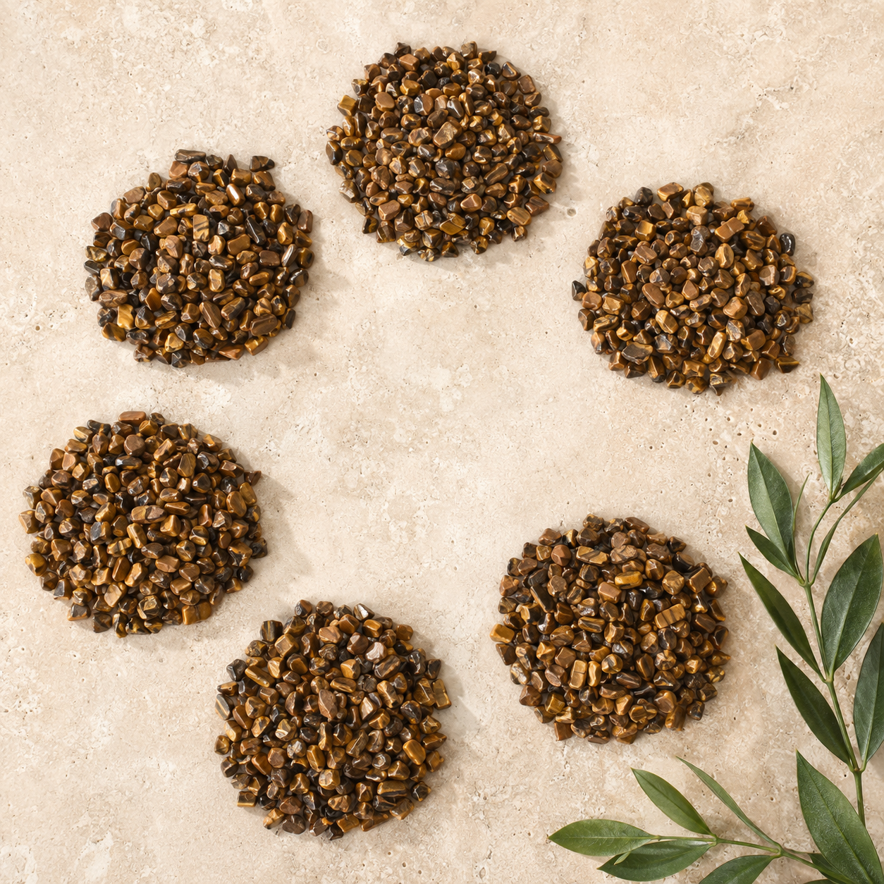 Tiger Eye Gemstone Chips (Protection and Willpower)