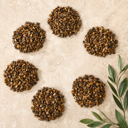 Tiger Eye Gemstone Chips (Protection and Willpower)