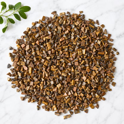 Tiger Eye Gemstone Chips (Protection and Willpower)