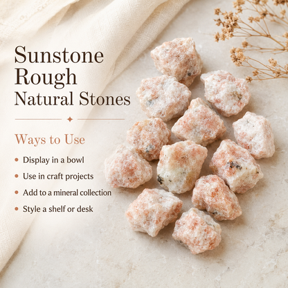 Sunstone Rough Rocks (Cleansing and Transformation )  DestGlow