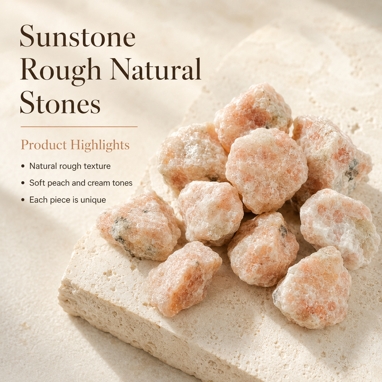 Sunstone Rough Rocks (Cleansing and Transformation )  DestGlow
