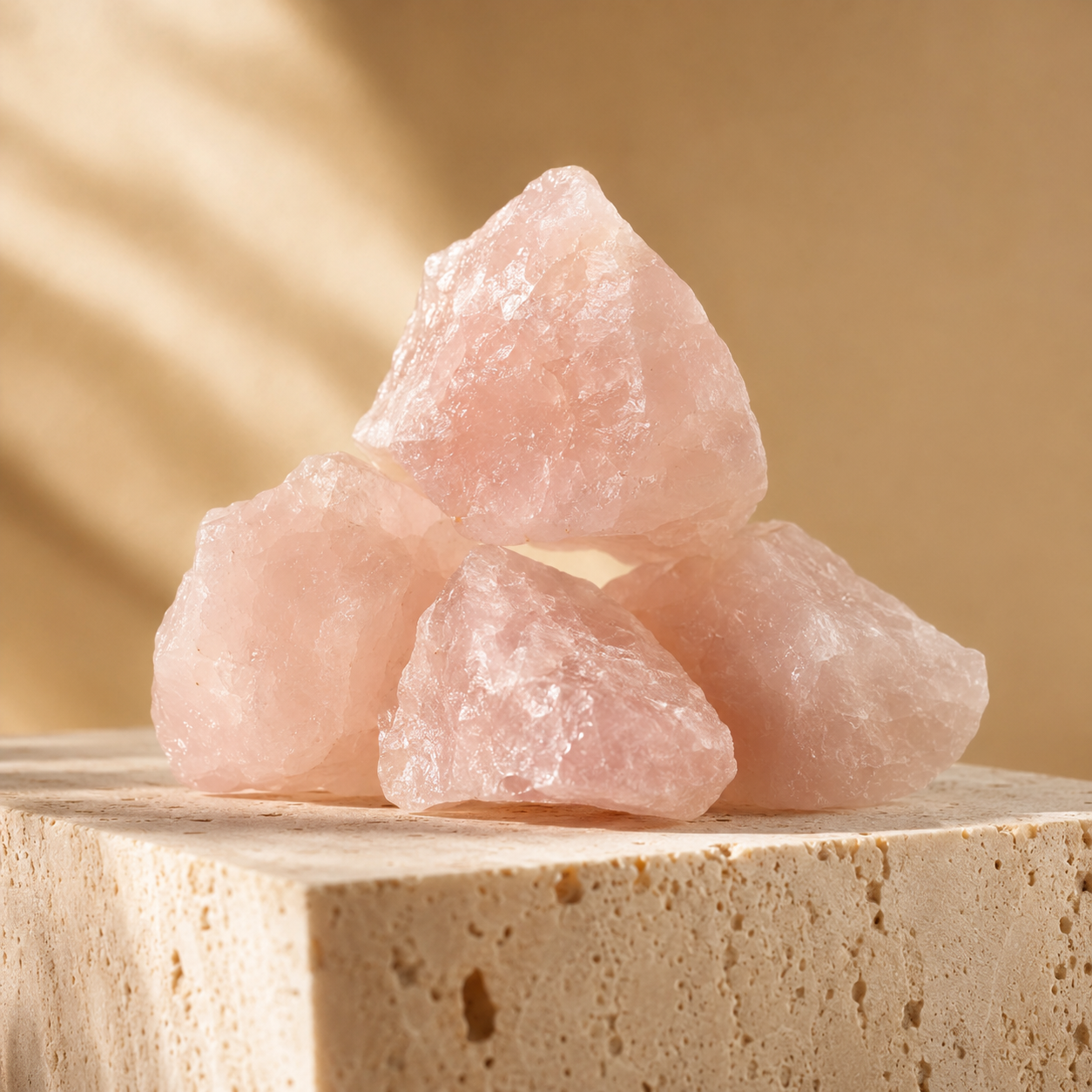 Rose Quartz Rough Rocks (Support Emotional and Boost Feelings Of Peace)  DestGlow