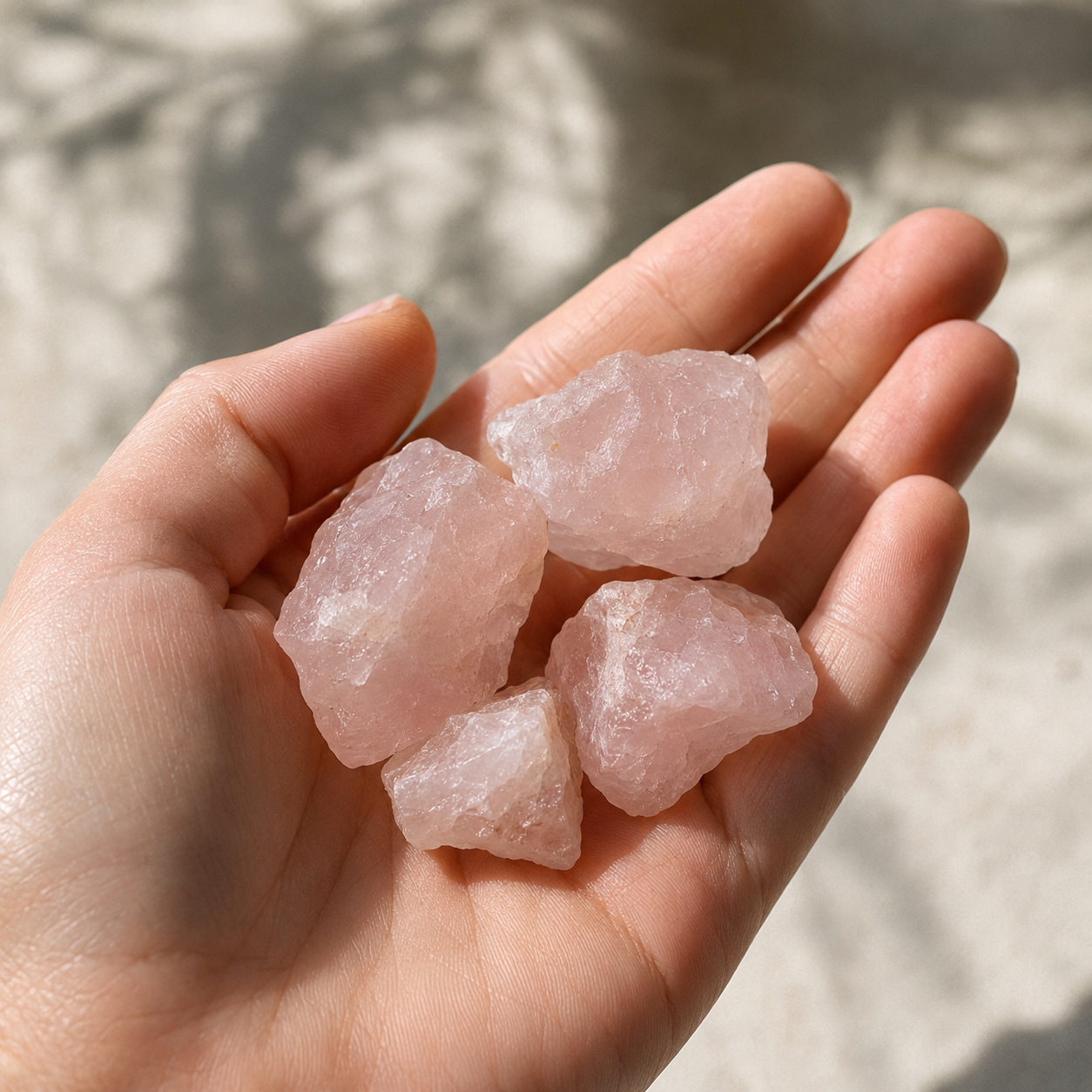 Rose Quartz Rough Rocks (Support Emotional and Boost Feelings Of Peace)  DestGlow